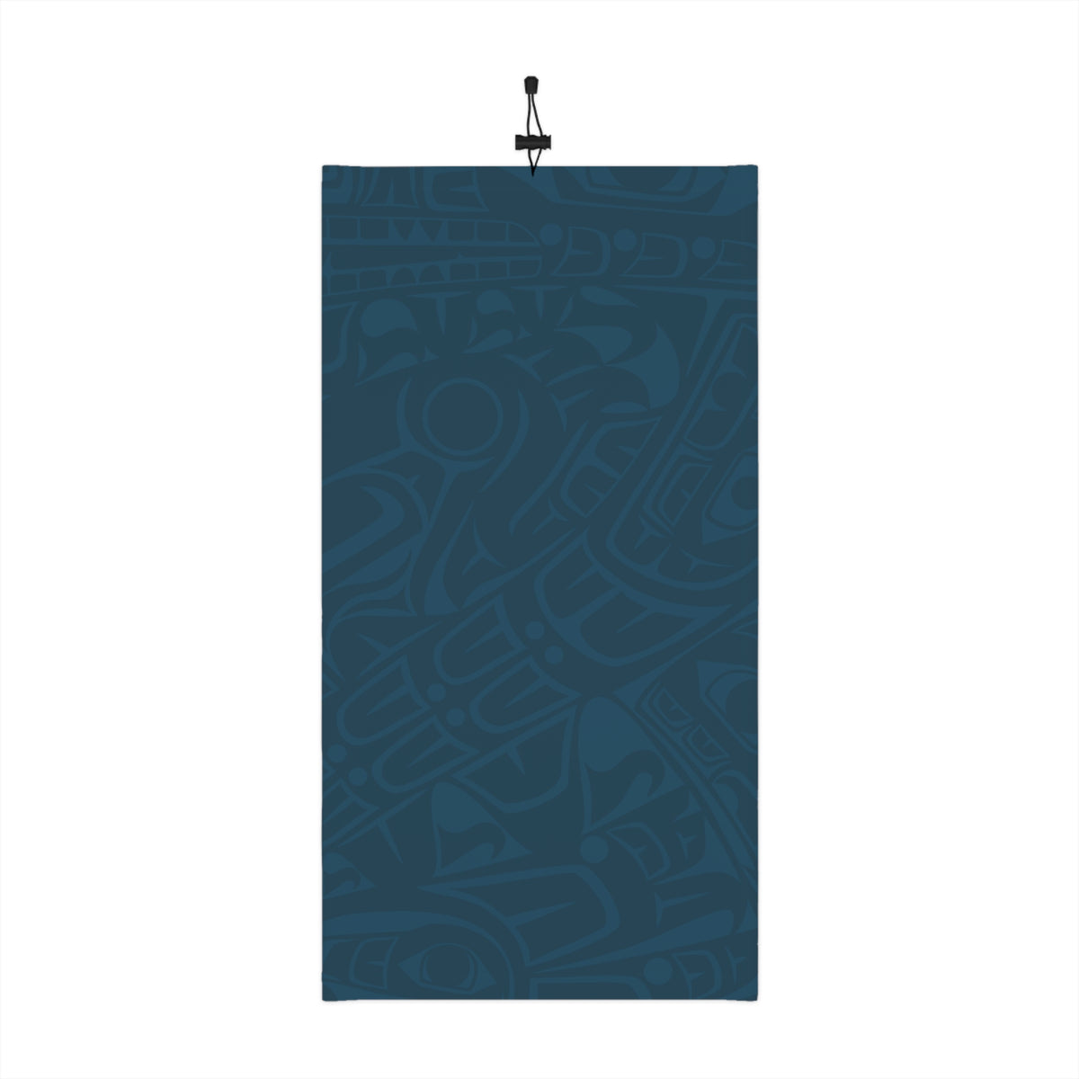 Neck Gaiter, Headband with Drawstring - Signature Print - Atlantic Blue