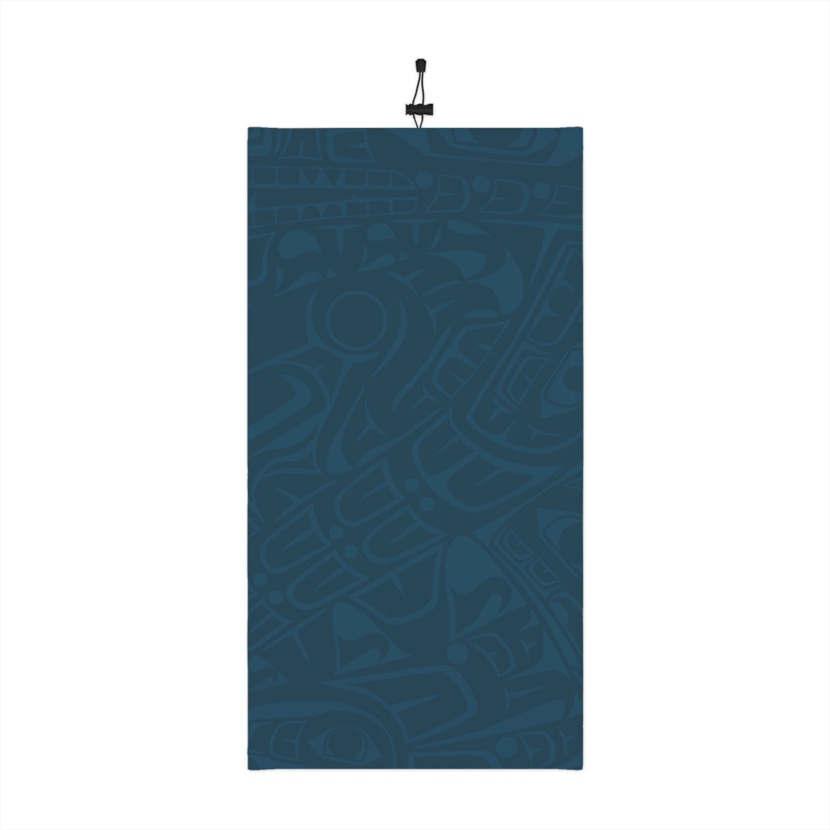 Neck Gaiter, Headband with Drawstring - Signature Print - Atlantic Blue