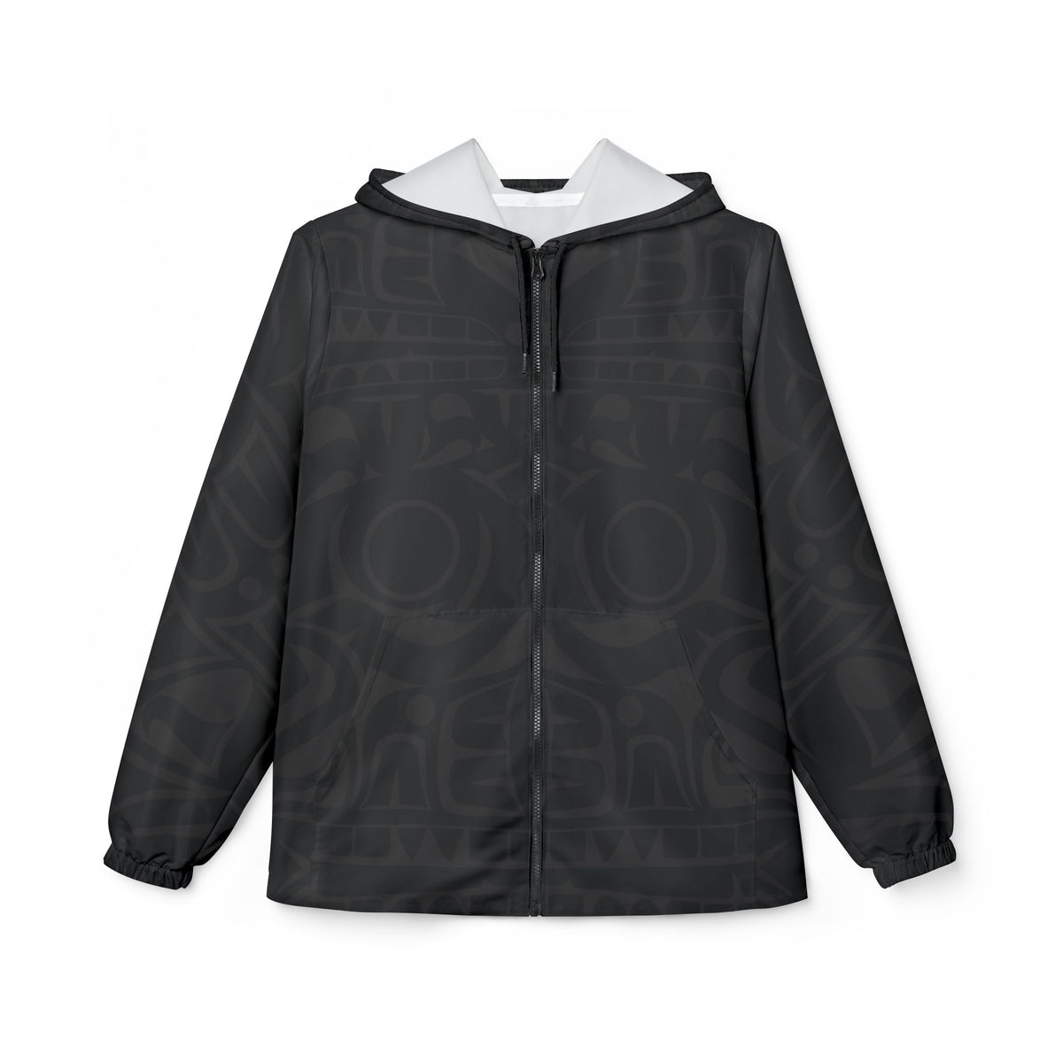 Unisex Windbreaker | Signature Print in Black & Gray